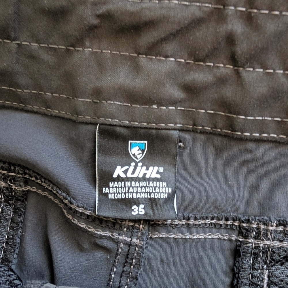 Kuhl Mens Charcoal Gray Nylon Blend Stretch Hiking Cargo Shorts Sz 35 - Picture 5 of 10